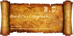 Maráczi Dominik névjegykártya