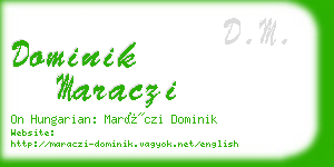 dominik maraczi business card